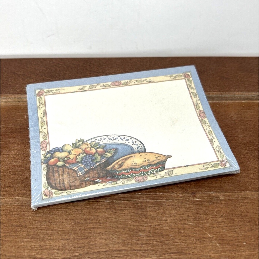 Susan Winglet‎ Brownlow Pie & Plate 4x3 Note Pad, NEW